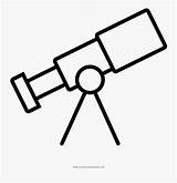 Telescope Coloring Page  Como Dibujar Un Telescopio Free Transparent sketch template
