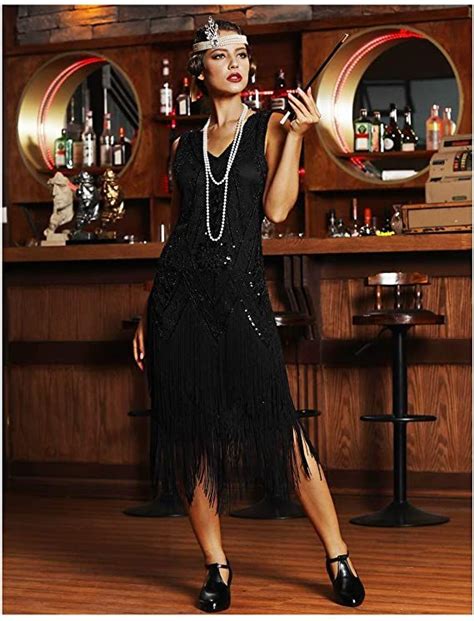 PrettyGuide Women's 1920s Flapper Dress Vintage Swing Fringed Gatsby Roaring 20s Dress | Roaring ...