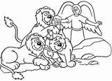 Daniel In The Lions Den Coloring Page sketch template