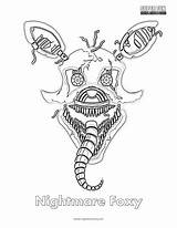 Phantom Foxy Coloring Pages sketch template