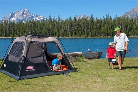 Coleman Instant Cabin Tent, Quick Setup, 4-Person, WeatherTec, Rugged Fabric, Gray - Walmart.com