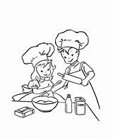 Baker Coloring Page Female Activity Sketch sketch template