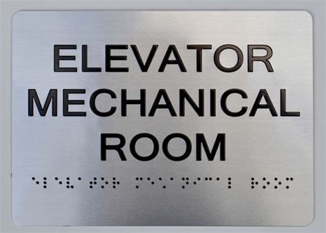 ELEVATOR MECHANICAL ROOM Sign ADA Sign - The sensation line (ALUMINUM SIGNS 5X7) (With images ...