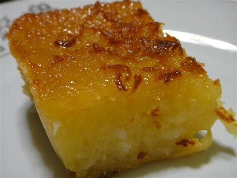 Malaysian Cassava Cake Recipe - Cassava cake with shredded coconut. This recipe is a ...