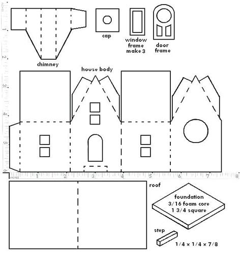 Printable Diy Christmas Village Houses Template - Printable Templates