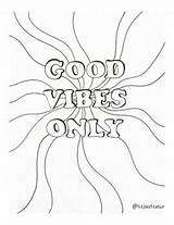 Good Vibes Coloring Book Pages Print sketch template