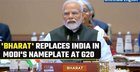 Replaces India with Bharat nameplate as Modi in G20 Summit 2023 | GKDuniya