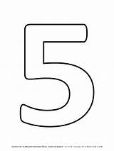Number 5 Coloring Page sketch template