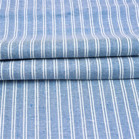 Buy Shirt Fabric Blue White Stripe Handloom Cotton Fabric for Best Price, Reviews, Free Shipping