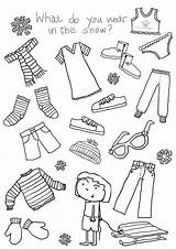 Coloring Clothes Worksheets For Kindergarten sketch template