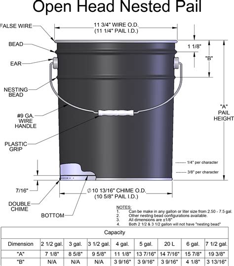 5 Gallon Steel Pail | Metal Pail With Lid | Lug Covers