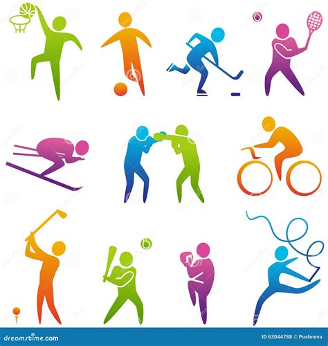 Sports icons stock vector. Illustration of basketball - 63044788