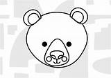 Coloring Page For Kids  Bear Face Graphic By SimonByArt · Creative Fabrica sketch template