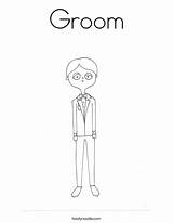 Groom Coloring Page  Twisty Noodle sketch template