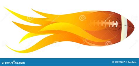 Football on fire stock vector. Illustration of bomb, bonfire - 38227287