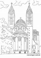 Cathedral Coloring Pages sketch template