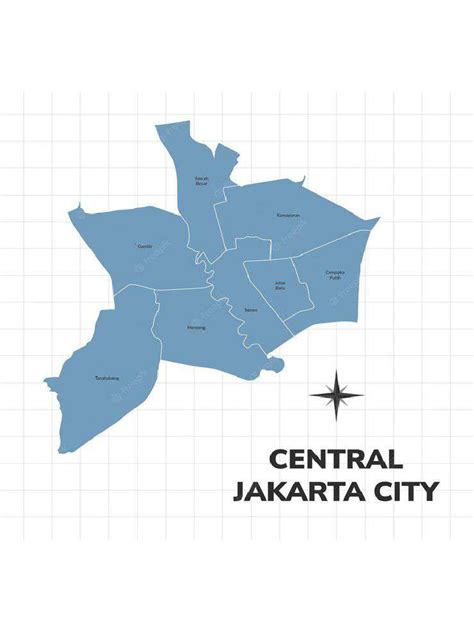 Central Jakarta City Map Illustration Map Cities Indonesia - 911493 4 | PDF