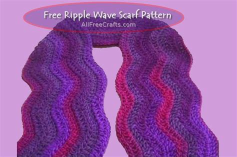 Free Crochet Ripple Wave Scarf Pattern