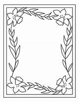 Flower Borders Coloring Sheets Pages sketch template