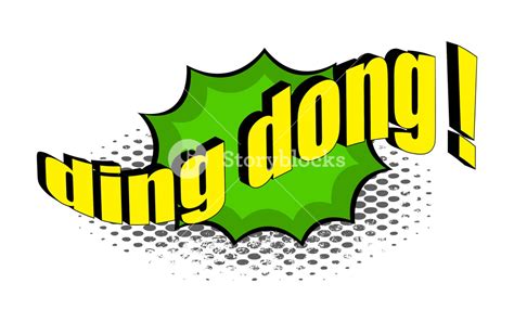 Ding Dong Retro Text Banner Royalty-Free Stock Image - Storyblocks