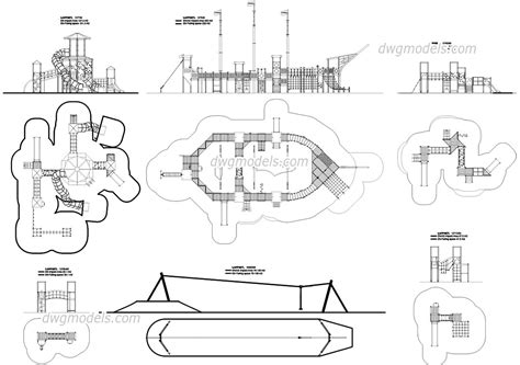 Playground theme play DWG, free CAD Blocks download