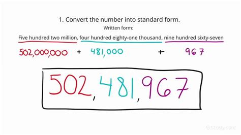 How to Write a Number in Standard Form | Drama | Study.com