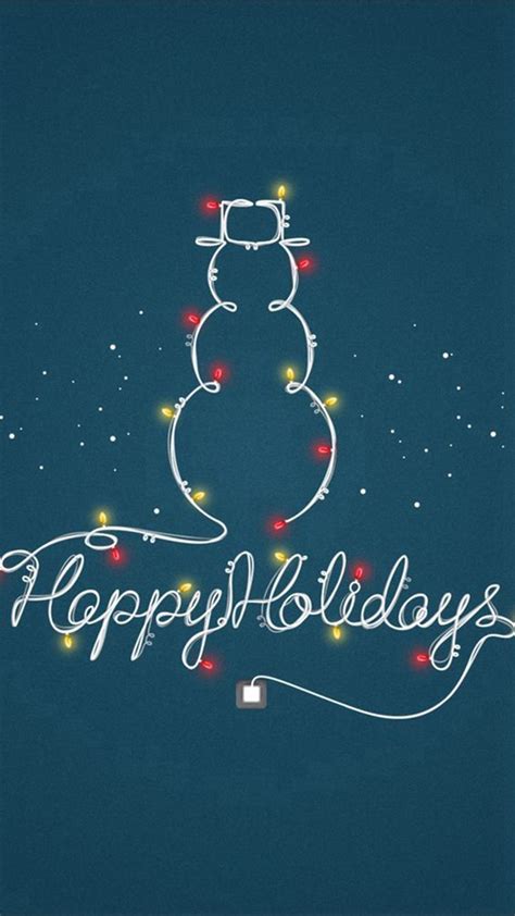 Happy Holidays Light Decoration Snowman #iPhone #8 #wallpaper | Wallpaper iphone christmas ...