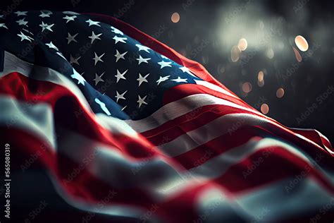 united states of america Flag, usa flag, bokeh background Stock Illustration | Adobe Stock