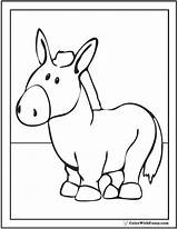 Donkey Face Coloring Page sketch template