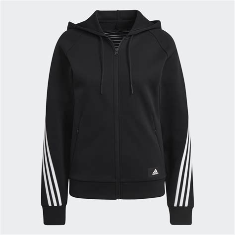 Women's Clothing - adidas Sportswear Future Icons 3-Stripes Hooded Track Top - Black | adidas ...