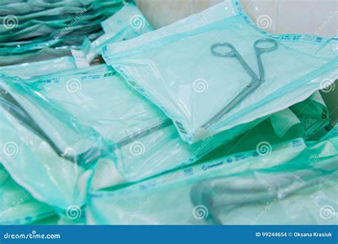 Close Up Sterilized Packaged Surgical Instruments. Selective Focus Stock Photo - Image of health ...
