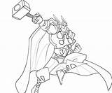 Thor Coloring Page For Kids sketch template