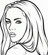 Makeup Face Coloring Pages sketch template
