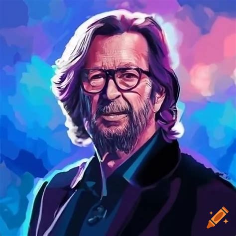 4k portrait of eric clapton with iconic style