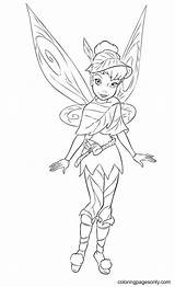 Awesome Tinkerbell Coloring Pages  sketch template