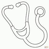 Stethoscope Emoji Coloring Page Free Printable  sketch template