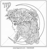 Virgo Zodiac Coloring Pages sketch template