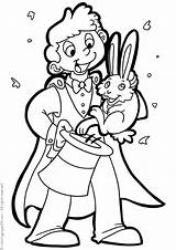 Printable Coloring Pages Magician sketch template