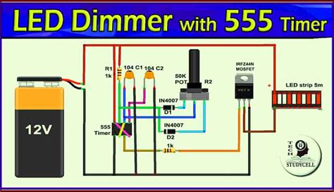 Dimmable Led Lights With 555 Timer Ic Electronics Projects | Free ...