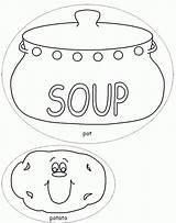 Soup Bowl Coloring Page Pages sketch template