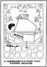 Harpsichord Coloring Pages sketch template