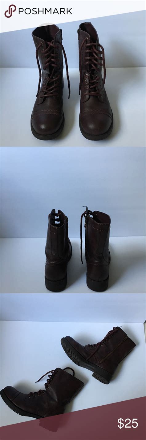 Brash Women’s combat boots size 8 Size 8 Maroon color Great Condition brash Shoes Combat & Moto ...