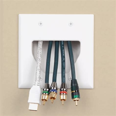 Datacomm™ Cable Pass-Through Wall Plates - Cableorganizer.com