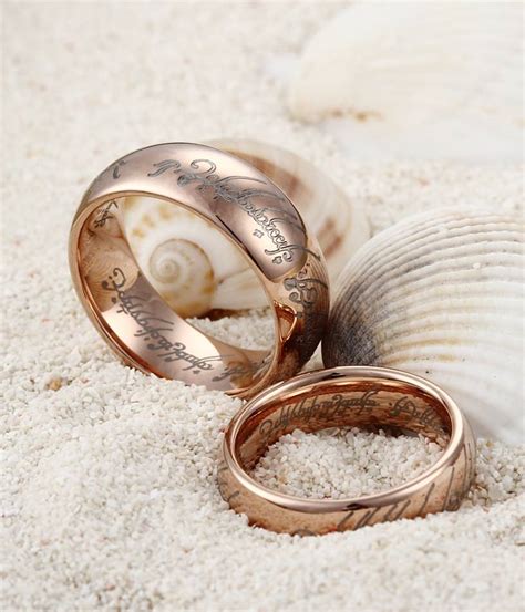 Rose Gold Plating Tungsten The Lord of the Rings by TungstenRepublic on DeviantArt