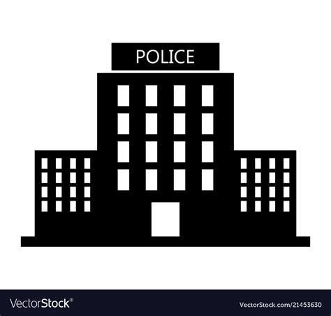 Police station icon Royalty Free Vector Image - VectorStock