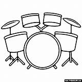 Drum Set Coloring Page  Pages Online coloring Free sketch template