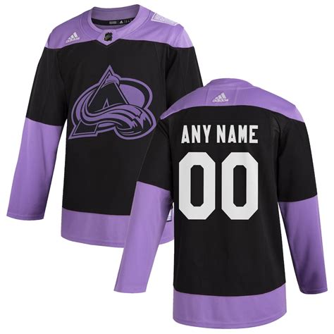 Colorado Avalanche adidas Hockey Fights Cancer Custom Practice Jersey ...