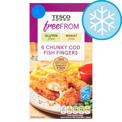 Tesco Free From 6 Chunky Cod Fish Fingers 300g - Tesco Groceries