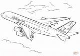 Airbus A380 Coloring Page sketch template