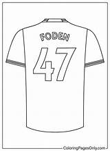 Competition Shirt Phil Foden Coloring Page  Free Printable Pages sketch template